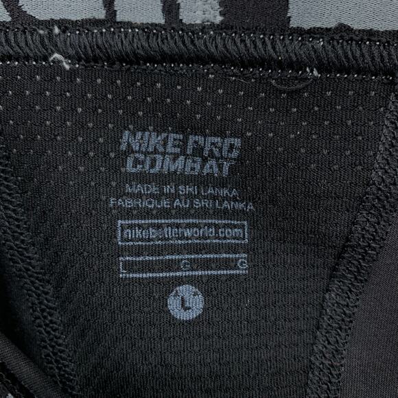 Nike Pro Combat Base Layer Training Shorts Mens Size Large Black Gray Fitted - Picture 7 of 8